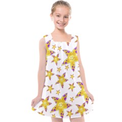 Isolated Transparent Starfish Kids  Cross Back Dress by Sapixe