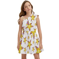 Isolated Transparent Starfish Kids  One Shoulder Party Dress by Sapixe