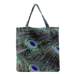 Plumage Peacock Feather Colorful Grocery Tote Bag