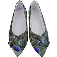 Plumage Peacock Feather Colorful Women s Bow Heels