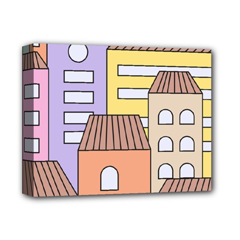 Houses City Architecture Building Deluxe Canvas 14  X 11  (stretched)