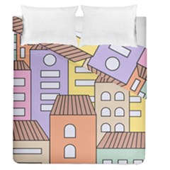 Houses City Architecture Building Duvet Cover Double Side (queen Size) by Sapixe