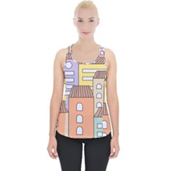 Houses City Architecture Building Piece Up Tank Top