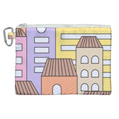 Houses City Architecture Building Canvas Cosmetic Bag (xl)