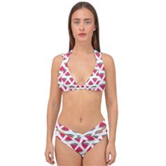 Illustration Watermelon Fruit-food Melon Double Strap Halter Bikini Set by Sapixe