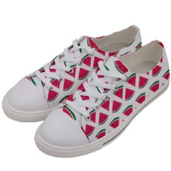 Illustration Watermelon Fruit-food Melon Women s Low Top Canvas Sneakers