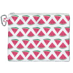 Illustration Watermelon Fruit Food Melon Canvas Cosmetic Bag (xxl) by Sapixe