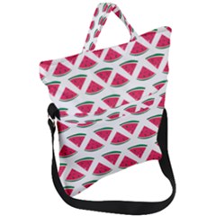 Illustration Watermelon Fruit Food Melon Fold Over Handle Tote Bag