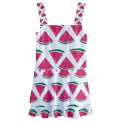 Illustration Watermelon Fruit Food Melon Kids  Layered Skirt Swimsuit by Sapixe