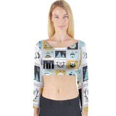 Advent Calendar Long Sleeve Crop Top