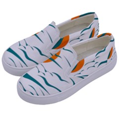 Sunset Glow Sun Bird Kids  Canvas Slip Ons