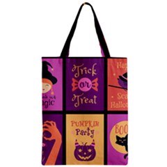 Halloween Cute Cartoon Zipper Classic Tote Bag