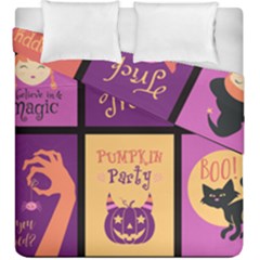 Halloween Cute Cartoon Duvet Cover Double Side (king Size) by Sapixe