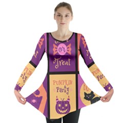 Halloween Cute Cartoon Long Sleeve Tunic 