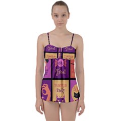 Halloween Cute Cartoon Babydoll Tankini Set by Sapixe