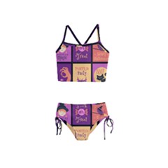 Halloween Cute Cartoon Girls  Tankini Swimsuit