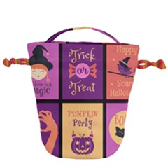 Halloween Cute Cartoon Drawstring Bucket Bag