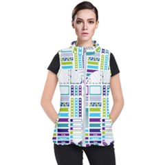 Peacock Pattern Women s Puffer Vest