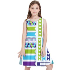 Peacock Pattern Kids  Skater Dress