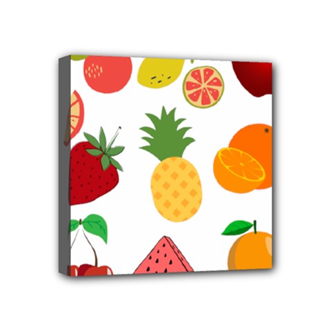 Fruits Cartoon Mini Canvas 4  X 4  (stretched) by Sapixe