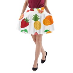 Fruits Cartoon A-line Pocket Skirt by Sapixe