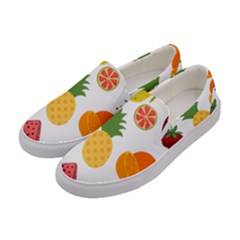 Fruits Cartoon Women s Canvas Slip Ons