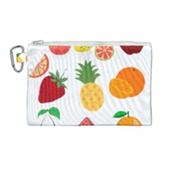 Fruits Cartoon Canvas Cosmetic Bag (large) by Sapixe