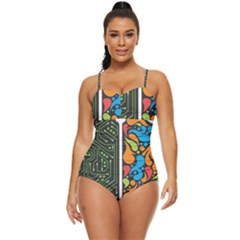 Maintaining Physical Brain Retro Full Coverage Swimsuit