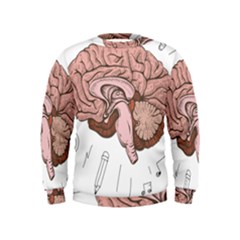 Cerebrum Human Structure Cartoon Human Brain Kids  Sweatshirt