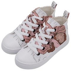 Cerebrum Human Structure Cartoon Human Brain Kids  Mid-top Canvas Sneakers