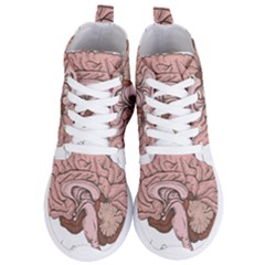 Cerebrum Human Structure Cartoon Human Brain Women s Lightweight High Top Sneakers by Sapixe
