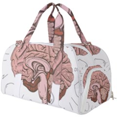 Cerebrum Human Structure Cartoon Human Brain Burner Gym Duffel Bag by Sapixe