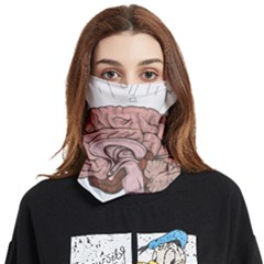 Cerebrum Human Structure Cartoon Human Brain Face Covering Bandana (two Sides)