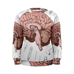 Cerebrum Human Structure Cartoon Human Brain Women s Sweatshirt