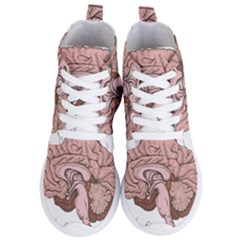 Cerebrum Human Structure Cartoon Human Brain Women s Lightweight High Top Sneakers