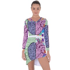 Brain Heart Balance Asymmetric Cut-Out Shift Dress