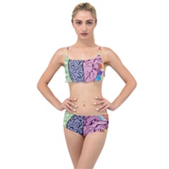 Brain Heart Balance Layered Top Bikini Set