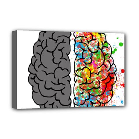 Brain Mind Psychology Idea Hearts Deluxe Canvas 18  X 12  (stretched)