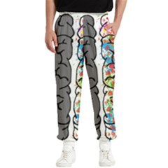 Brain Mind Psychology Idea Hearts Men s Elastic Waist Pants