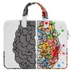 Brain Mind Psychology Idea Hearts Macbook Pro 16  Double Pocket Laptop Bag  by Sapixe