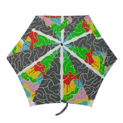 Clip Art Brain Halves Mini Folding Umbrellas