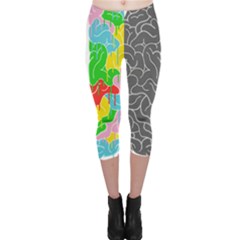 Clip Art Brain Halves Capri Leggings 