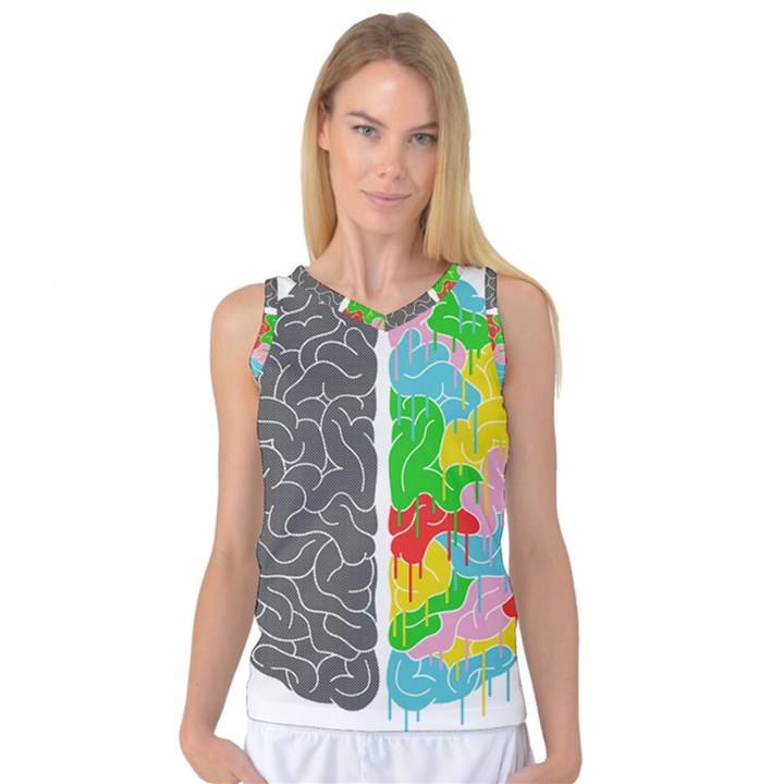 Clip Art Brain Halves Women s Basketball Tank Top