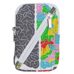 Clip Art Brain Halves Belt Pouch Bag (large)