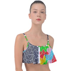 Clip Art Brain Halves Frill Bikini Top
