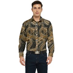 Dragon Pentagram Men s Long Sleeve  Shirt by Sapixe