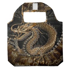 Dragon Pentagram Premium Foldable Grocery Recycle Bag