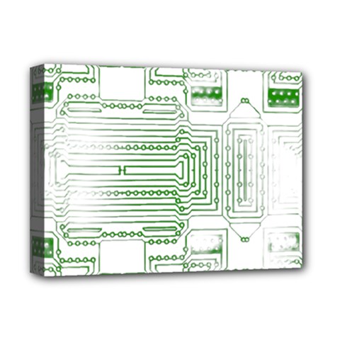 Circuit Board Deluxe Canvas 16  X 12  (stretched) 