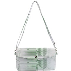 Circuit Board Removable Strap Clutch Bag