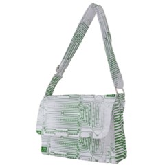 Circuit Board Full Print Messenger Bag (l) by Sapixe